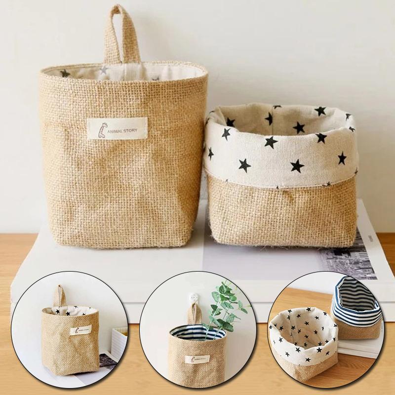 Hanging Pocket Storage Basket Small Sack Sundries Organizer Cosmetic Organizer Cotton Linen Wall-Mounted Bag Home Decor Hot Sale
Hanging Pocket Storage Basket Small Sack Sundries Organizer Cosmetic Organizer Cotton Linen Wall-Mounted Bag Home Decor Hot Sale
