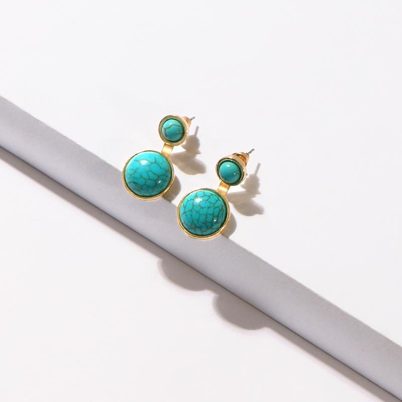 KOMi 1Pair Vintage Turquoises Earrings Round Dangle Drop Earrings Charm Stone Jewelry Accessories for Women E402101
KOMi 1Pair Vintage Turquoises Earrings Round Dangle Drop Earrings Charm Stone Jewelry Accessories for Women E402101