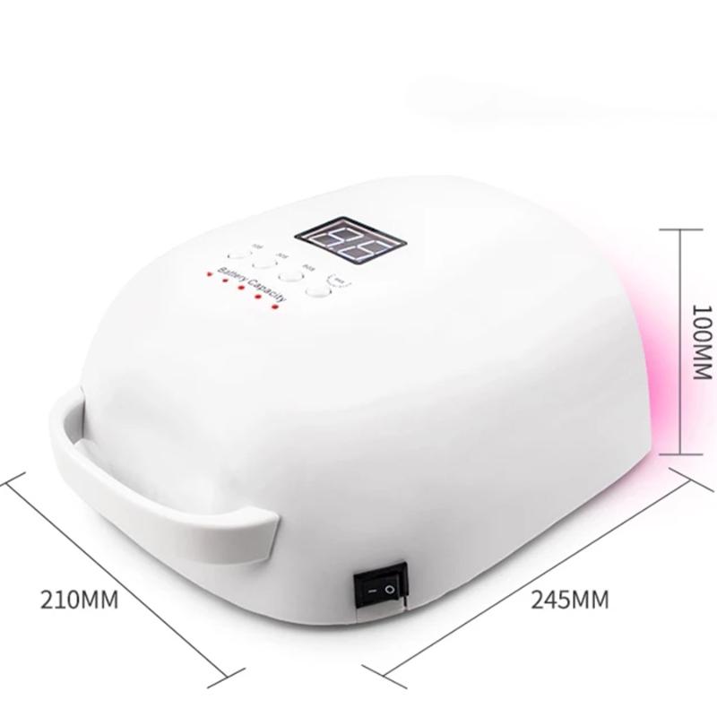 Built-in Rechargeable Battery Nail UV Lamp Wireless Gel Dryer Fast Curing Light Manicure Pedicure Lamps Cordless LED Nail Lamp