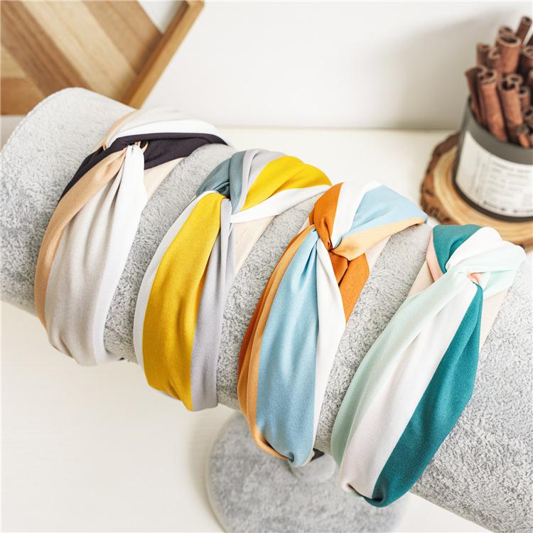 Fashion Width Hairband for Women Korean Contrast Color Cloth Knotted Headband For Women Trendy Head Hoop Hair Bands
Fashion Width Hairband for Women Korean Contrast Color Cloth Knotted Headband For Women Trendy Head Hoop Hair Bands