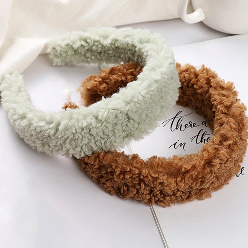 Lambswool Headbands Bohemian Solid Hairband Fashion Head Hoop Women Bezel Turban Headwear Hair Accessories Girls Hair Band