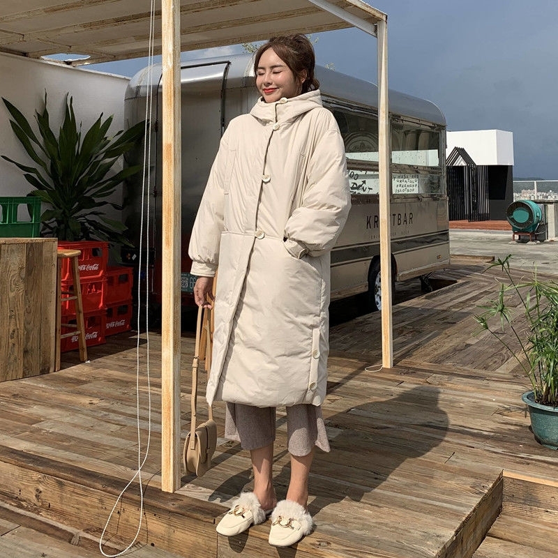 High Quality Arrival Winter Women Cotton Padded Jacket Loose Hooded Long Coat Thick Parkas Female Warm Outerwears D294 201017