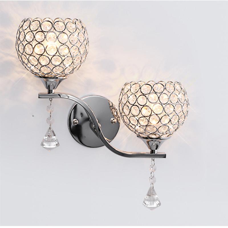 Nordic Modern Round Crystal Wall Lamp Creative Single/Double Head E27 Wall Light For Home Decoration Clothing Shop Hotel Cafe
Nordic Modern Round Crystal Wall Lamp Creative Single/Double Head E27 Wall Light For Home Decoration Clothing Shop Hotel Cafe
