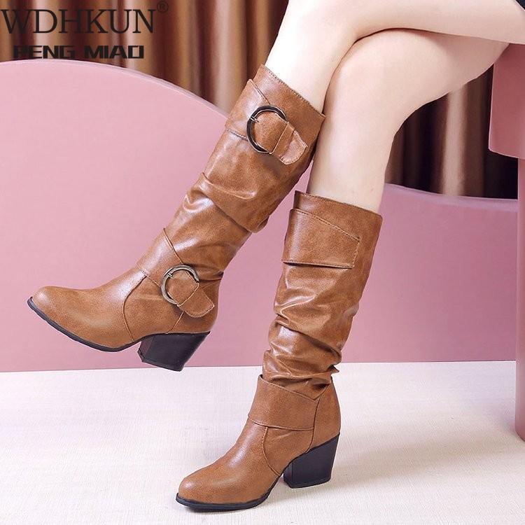 Women's High Boots Buckle Strap Knight Fashion Heels Riding Women Bottes Femme Size 43 Mid-calf Winter Rome Square Pu Leather, Black
Women's High Boots Buckle Strap Knight Fashion Heels Riding Women Bottes Femme Size 43 Mid-calf Winter Rome Square Pu Leather, Black