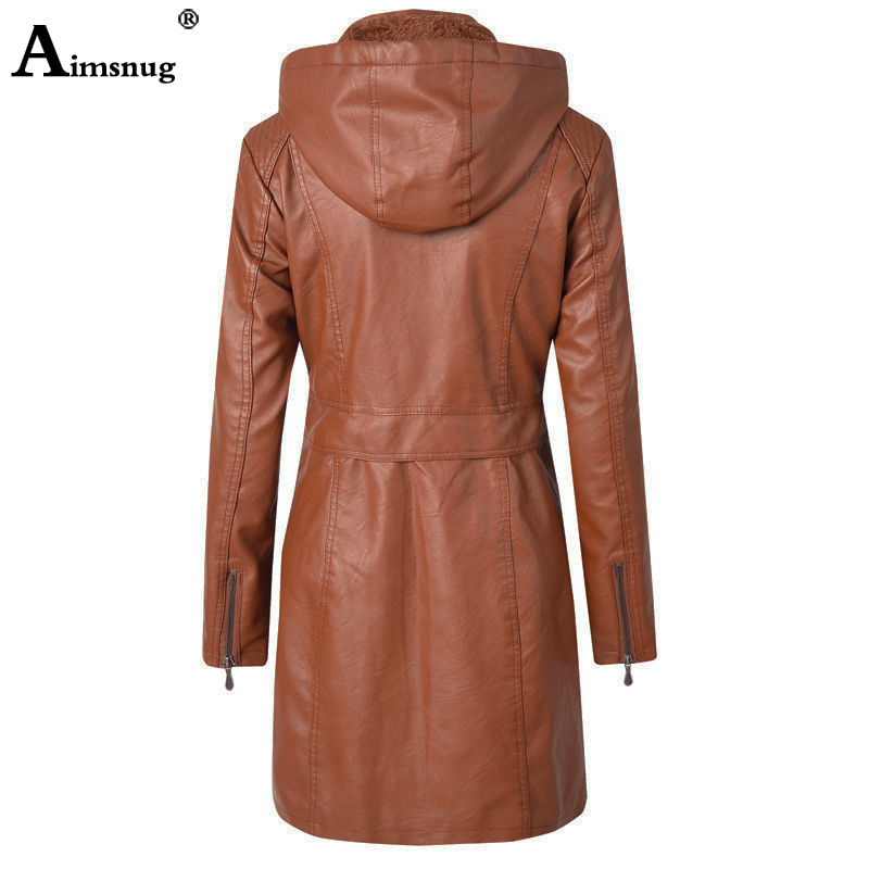 PU Leather Coat Jacket Women Fashion Slim Patchwork Long Female Jacket Zipper Motorcycle Tunic Outerwear Autumn Winter Outerwear 201020