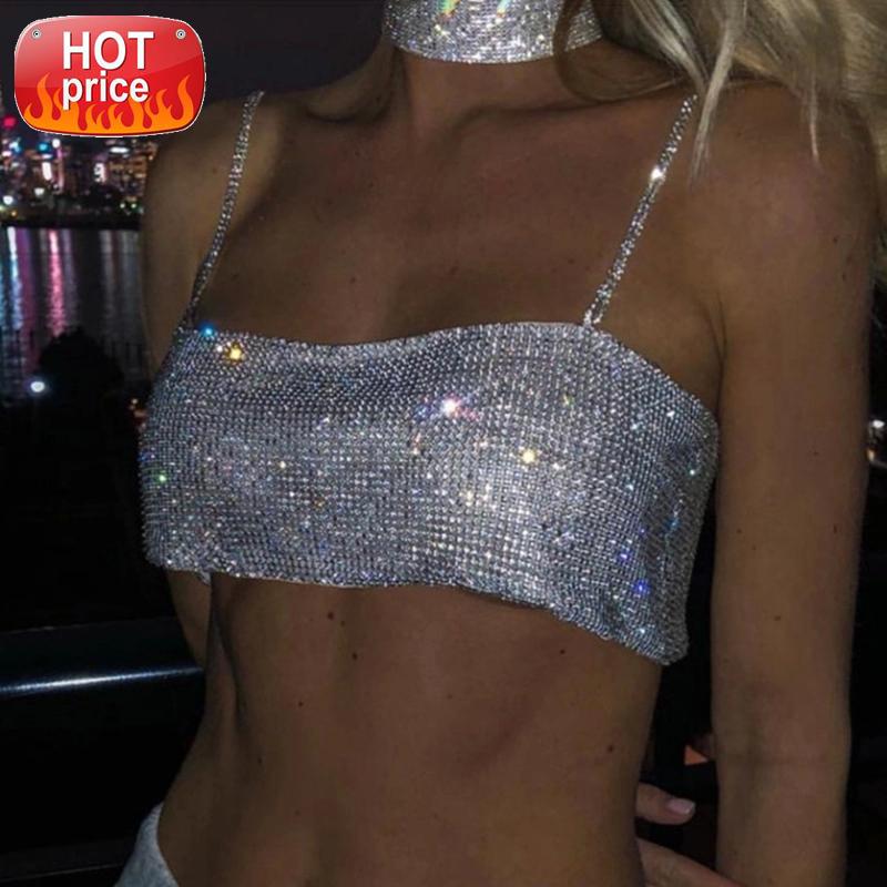 2020 New Fashion Solid Women Sleeveless Crop Top See Through Metal Spaghetti Strap Sparkly Rhinestone Beach Tank Top Akyzo #4w5T, White
2020 New Fashion Solid Women Sleeveless Crop Top See Through Metal Spaghetti Strap Sparkly Rhinestone Beach Tank Top Akyzo #4w5T, White
