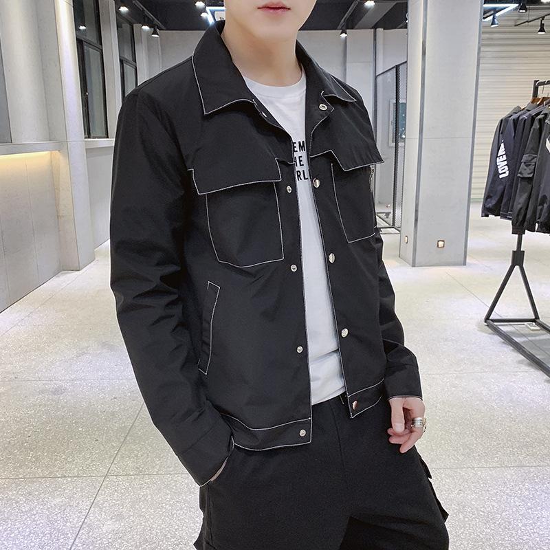 Fashion Jacket Men Spring New Lapel Solid Color Tooling Jacket Male Korean Casual Youth Student Male Mens Clothing, Beige
Fashion Jacket Men Spring New Lapel Solid Color Tooling Jacket Male Korean Casual Youth Student Male Mens Clothing, Beige