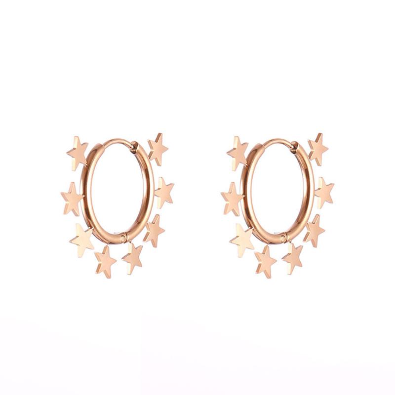 Small Stars Around Circle Hoop Earring Gold Silver Color Simple Stainless Steel Earrings For Woman Girls Gifts Trendy Jewelry
Small Stars Around Circle Hoop Earring Gold Silver Color Simple Stainless Steel Earrings For Woman Girls Gifts Trendy Jewelry