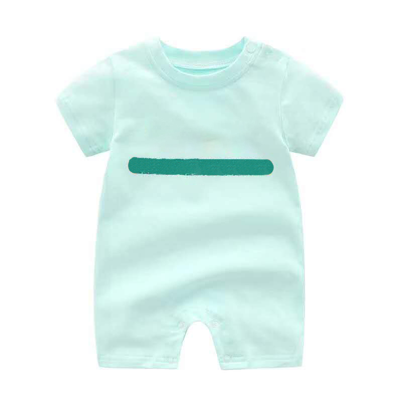 Baby Jumpers Fashion Letters Print Rompers Boys Girls Infant Unisex Short Sleeve Jumpsuits Kids Children Breathable Onesies