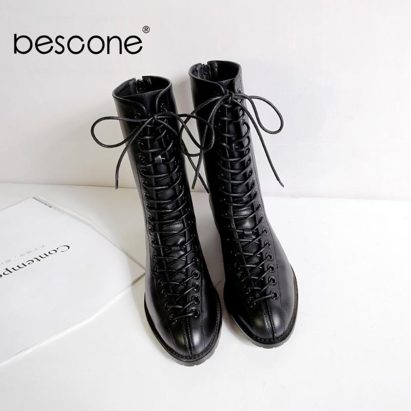 BESCONE Winter Women Boots High Quality Genuine Leather Handmade 2.5 cm Low Heel Shoes Round Toe Square Heel Ladies Boots BO2941, Black
BESCONE Winter Women Boots High Quality Genuine Leather Handmade 2.5 cm Low Heel Shoes Round Toe Square Heel Ladies Boots BO2941, Black