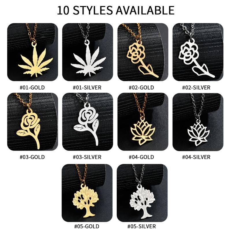 Stainless Steel Fashion Plant Leaf Necklace Leaf Pendant Charm Chain Necklace For Women Men Girls Jewelry Accessories Trendy
Stainless Steel Fashion Plant Leaf Necklace Leaf Pendant Charm Chain Necklace For Women Men Girls Jewelry Accessories Trendy