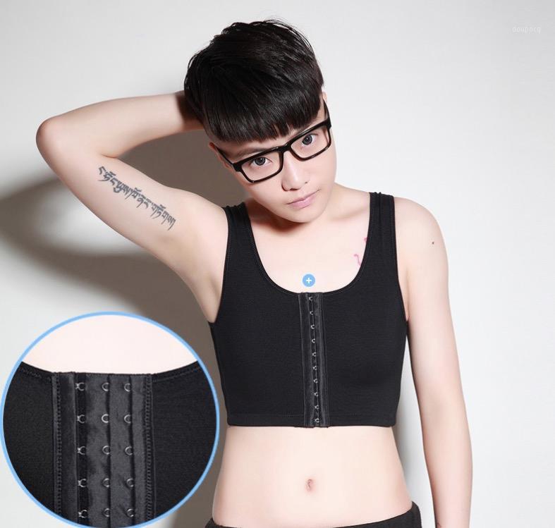 Undershirt with elastic band open front short Les Chest Binder sport tank top Bustiers Tomboy bust bra nylon spandex1, Black
Undershirt with elastic band open front short Les Chest Binder sport tank top Bustiers Tomboy bust bra nylon spandex1, Black