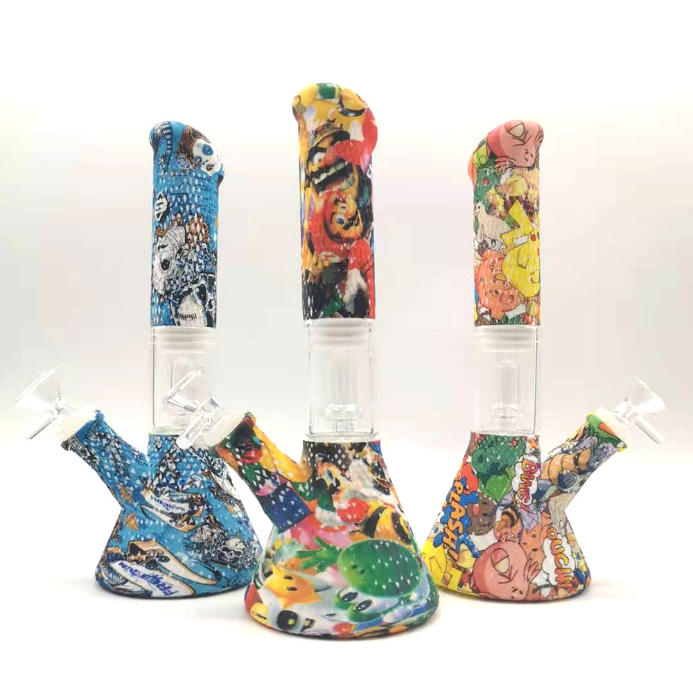 Silicone Bong portable Water Pipes Removable beaker bong silicone bongs for smoke unbreakable Color printing bongs
Silicone Bong portable Water Pipes Removable beaker bong silicone bongs for smoke unbreakable Color printing bongs
