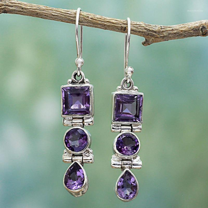 New Charm Lavender Zircon Earrings Europe and The United States Long Ear Pendant Ornament Metal Water Drop1
New Charm Lavender Zircon Earrings Europe and The United States Long Ear Pendant Ornament Metal Water Drop1