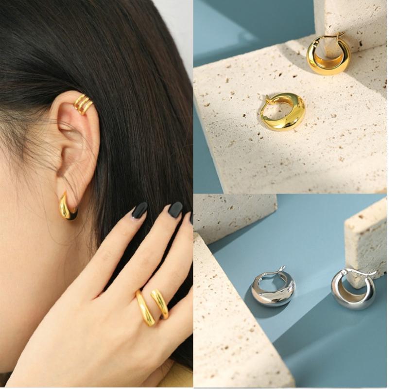 Hoop Earring Fine Jewelry Gift 925 Sterling Silver Earrings For Women Round Minimalist Small Gold Earings Pendientes Plateados
Hoop Earring Fine Jewelry Gift 925 Sterling Silver Earrings For Women Round Minimalist Small Gold Earings Pendientes Plateados