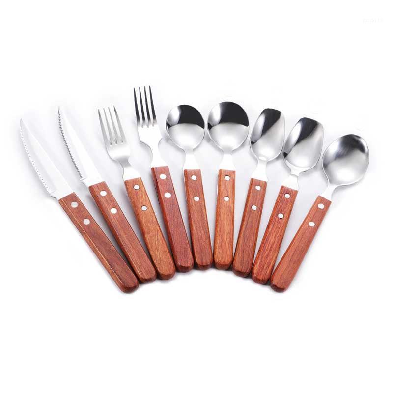 Creative Flatware Sets Wooden Heat Insulating Handle Tableware Stainless Steel SteakTable Knife Fork Spoon Western Dinnerware1
Creative Flatware Sets Wooden Heat Insulating Handle Tableware Stainless Steel SteakTable Knife Fork Spoon Western Dinnerware1