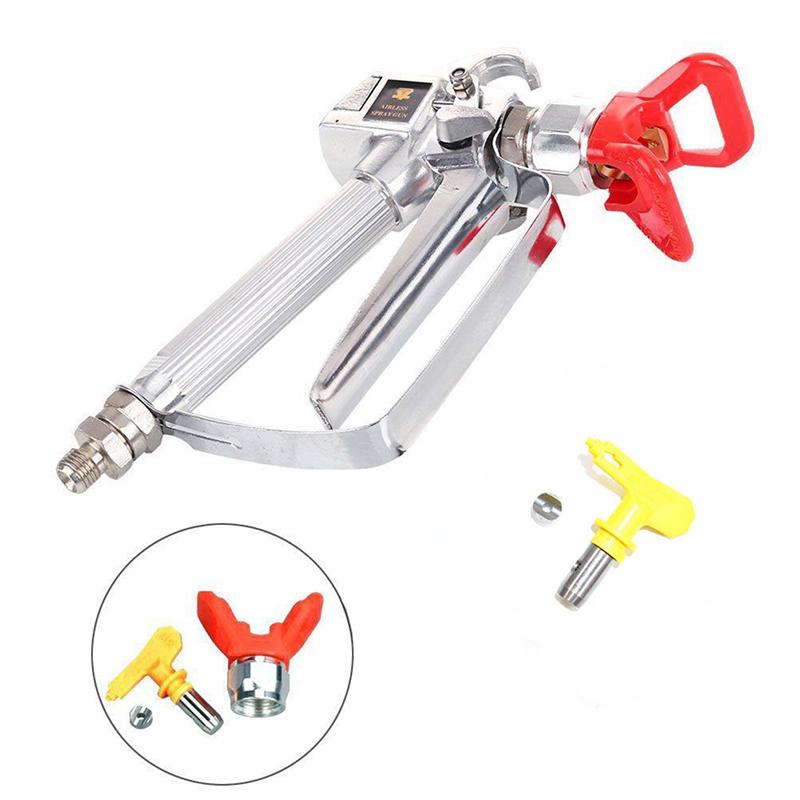 New Useful High Pressure Airless Paint Spray Gun +517 Spray Tip + Nozzle Guard For Wagner Titan Pump Sprayer Spraying Machine
New Useful High Pressure Airless Paint Spray Gun +517 Spray Tip + Nozzle Guard For Wagner Titan Pump Sprayer Spraying Machine