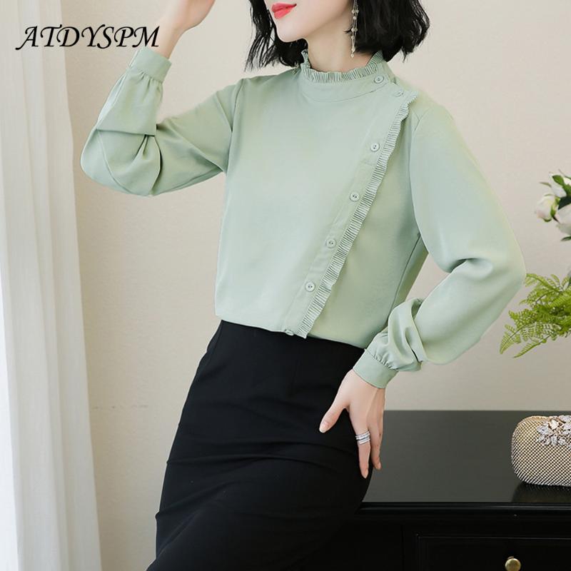 Women Solid Ruffles Stand Neck Button Chiffon Shirt Autumn Long Sleeve Blouse Casual Tops Female Work Wear Shirts Plus SiZE, Black
Women Solid Ruffles Stand Neck Button Chiffon Shirt Autumn Long Sleeve Blouse Casual Tops Female Work Wear Shirts Plus SiZE, Black
