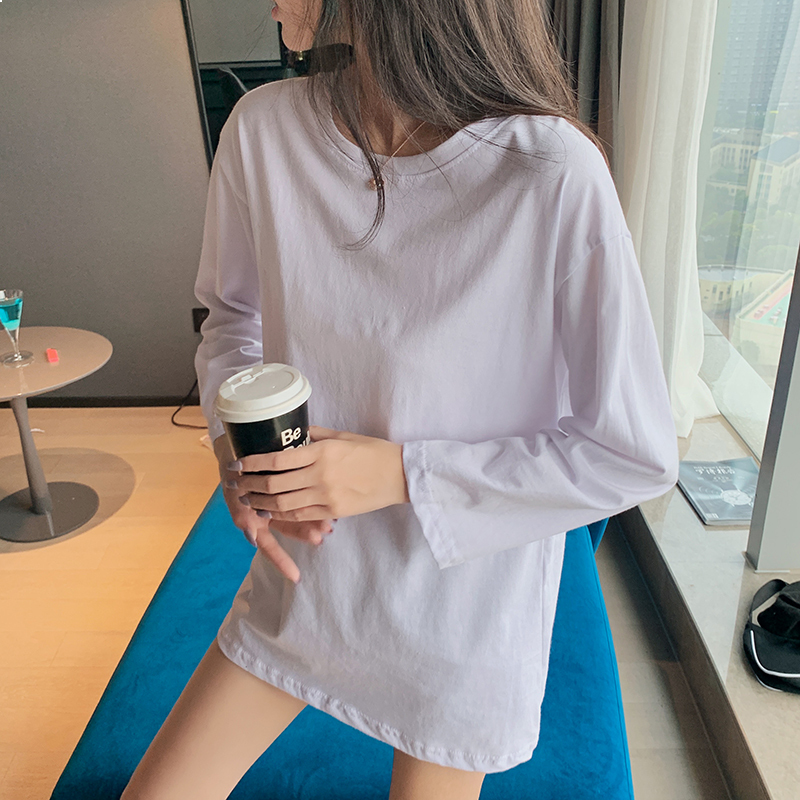 2021 New Female Shirt Spring Summer Underwear Black Sleeve Tops Solid White Basic Colour Tshirt Pjjt, M01white
2021 New Female Shirt Spring Summer Underwear Black Sleeve Tops Solid White Basic Colour Tshirt Pjjt, M01white