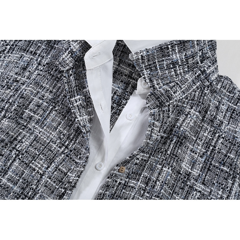 EAM Loose Fit Gray Split Joint Big Size Jacket Lapel Long Sleeve Women Coat Fashion Spring Autumn 1DB900 201023