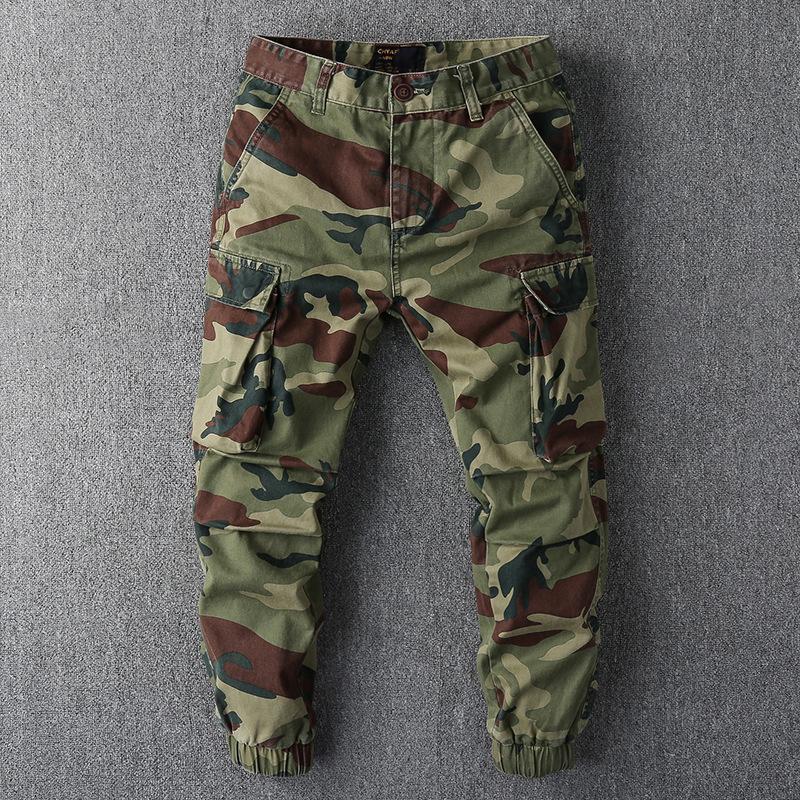 Mens Fashion Casual Cotton Camouflage Cargo Pants Men Spring Autumn High Quality Long Trousers Male Overalls Work Pant Clothing