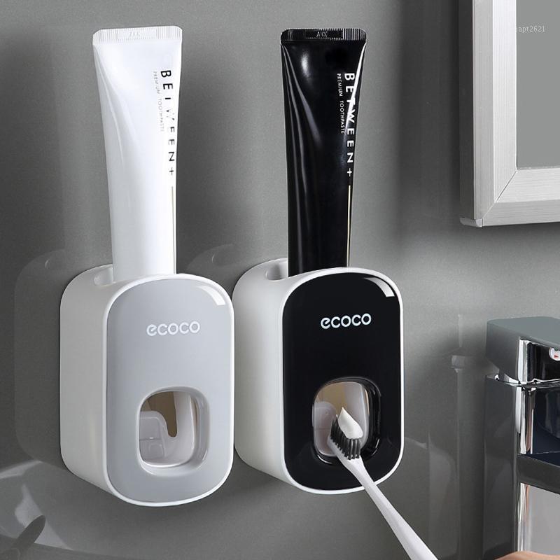 Automatic Toothpaste Dispenser Dust-proof Toothbrush Holder Wall Mount Stand Bathroom Accessories Set Toothpaste Squeezer1
Automatic Toothpaste Dispenser Dust-proof Toothbrush Holder Wall Mount Stand Bathroom Accessories Set Toothpaste Squeezer1