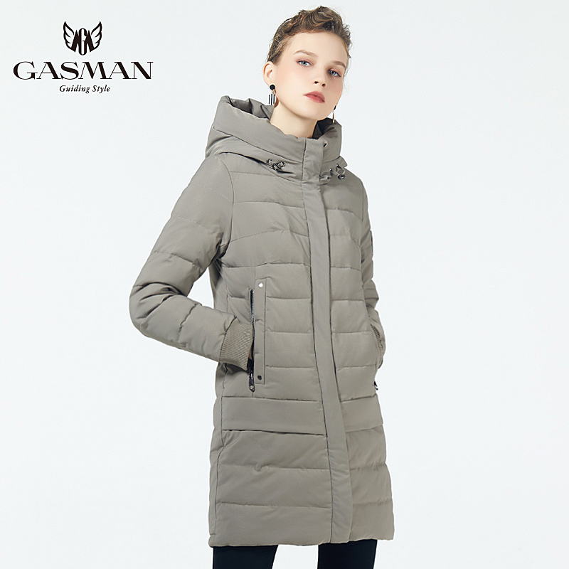 GASMAN Long Coat Jacket Down Winter Coat Women Hooded Warm Parka Coat High Quality Female Winter Windproof Jacket 1820 201019