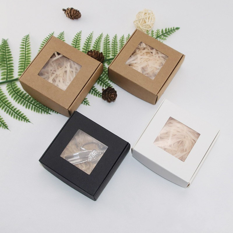 small Kraft paper box handmade soap box with window brown white black craft paper gift jewelry box multi-size
small Kraft paper box handmade soap box with window brown white black craft paper gift jewelry box multi-size