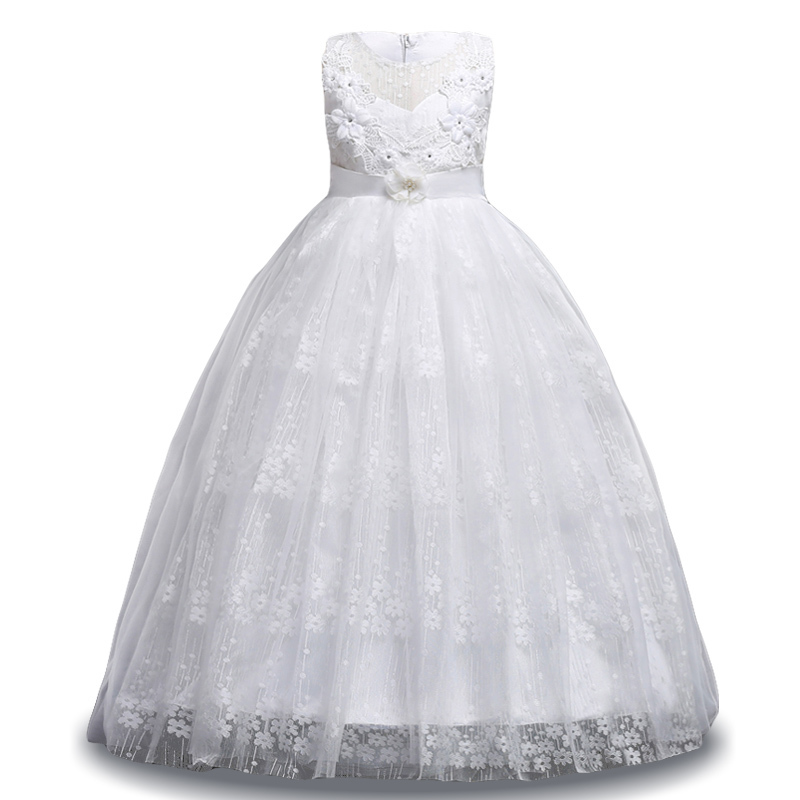 Girls Summer 7 8 9 10 11 12 Year Wedding Flower Girls Dress For Girls Princess Dress Kids Party Dresses Children Costume Clothes LJ200923