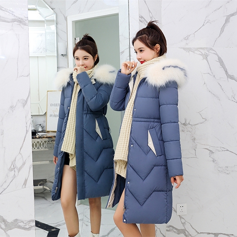 XLong Arrival Fashion Slim Women Winter Jacket Cotton Padded Warm Thicken Ladies Coat Long Coats Parka Womens Jackets 201019