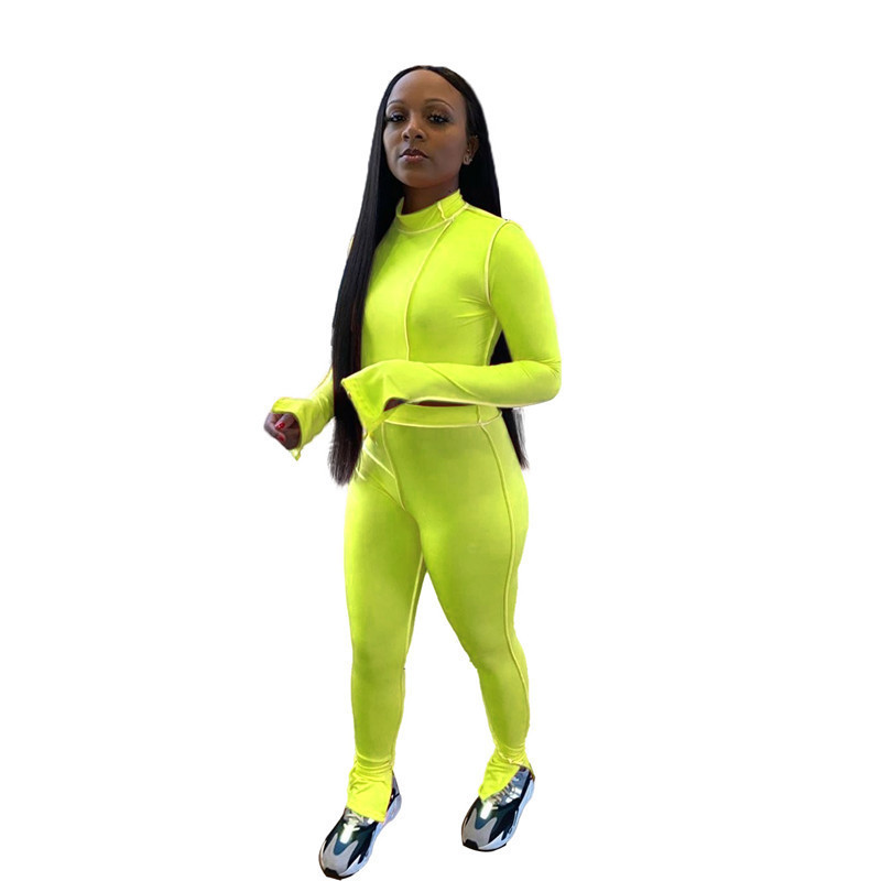 Womens outfits tracksuits long sleeve 2 piece set tracksuit jogging sportsuit shirt leggings sweatshirt pants suit selling Print Pencil