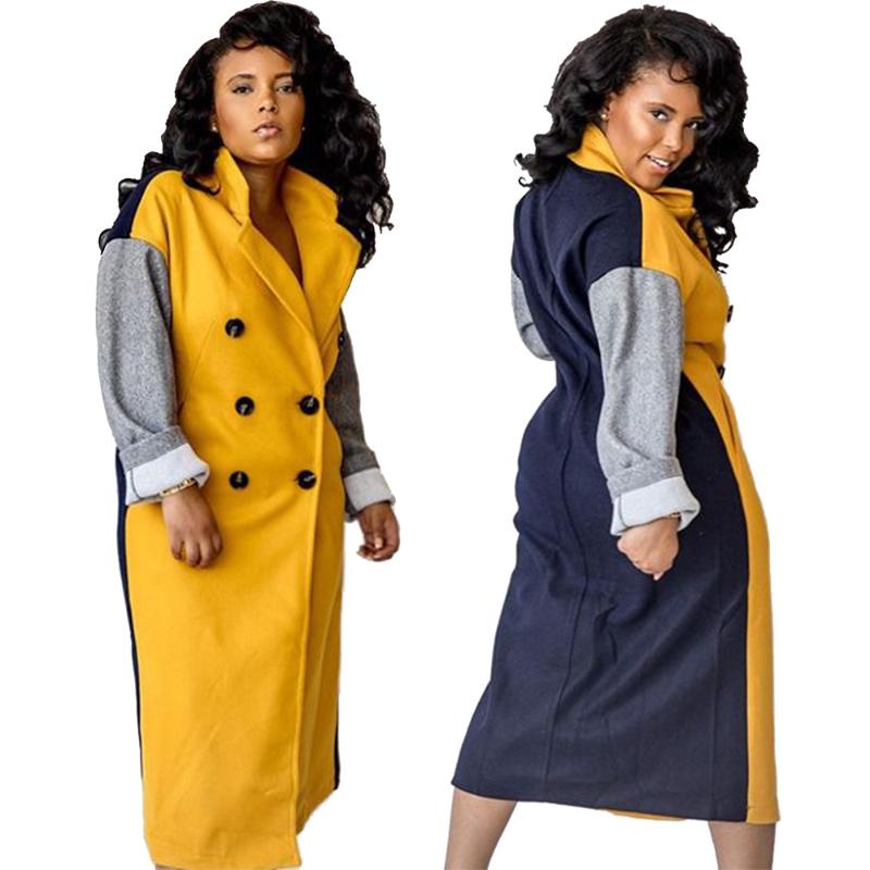 Lemon Gina Autumn Full Sleeve Turn-down Double Neck Double Breasted Three Color Patchwork Wool & Blends Coats & Jackets B9200, Yellow
Lemon Gina Autumn Full Sleeve Turn-down Double Neck Double Breasted Three Color Patchwork Wool & Blends Coats & Jackets B9200, Yellow