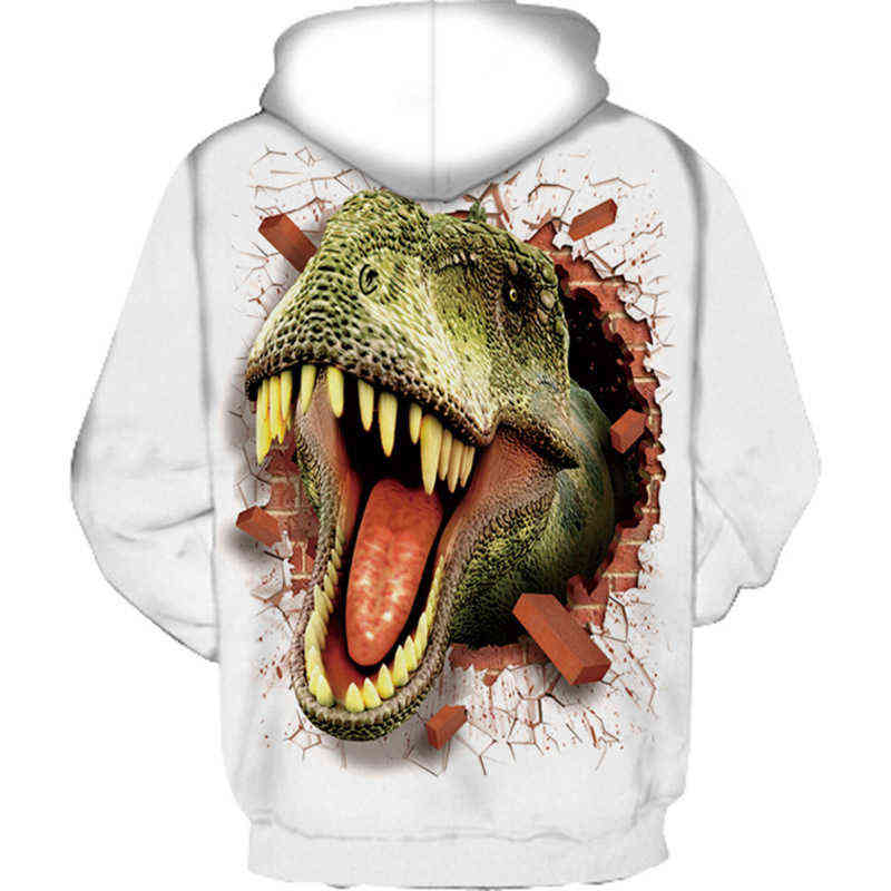 Boys Sweatshirt Dinosaur Hoodies Cool Fashionable Children Autumn 3D Printed Girl Animal Pullover Sweatshirts 220110
