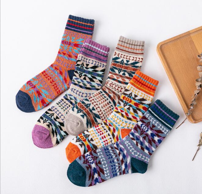 11 style different design winter warm socks men women unisex rabbit wool knit sock thick coton sport casual socks hot sale wholesale