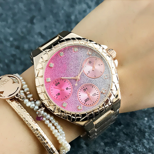 Fashion women Girl crystal 3 Dials style dial steel metal band quartz wrist watch GS8309, Slivery;brown
Fashion women Girl crystal 3 Dials style dial steel metal band quartz wrist watch GS8309, Slivery;brown