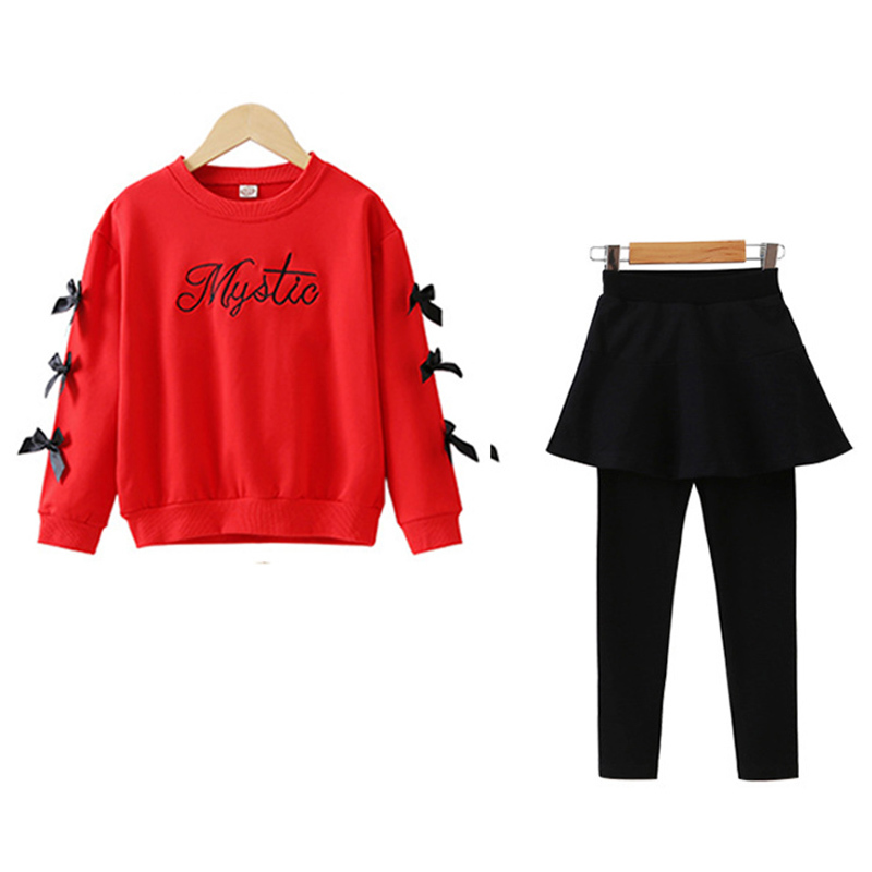 Bear Leader Teenager Girls Sets 2020 Autumn Brand New Fashion children Clothing Bow-knot Collar Shirt Top Casual Pant 4-13Y KidX1019