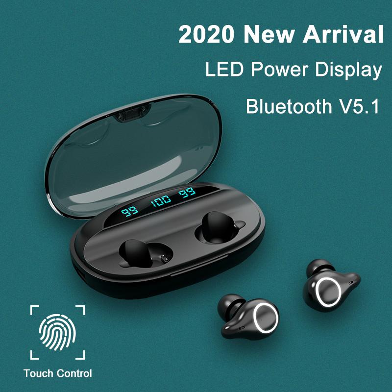 Wireless Headphones Bluetooth Earphone Touch Control Earbuds Stereo Noise Cancel Waterproof Sweat Proof Sports Headset, Black
Wireless Headphones Bluetooth Earphone Touch Control Earbuds Stereo Noise Cancel Waterproof Sweat Proof Sports Headset, Black