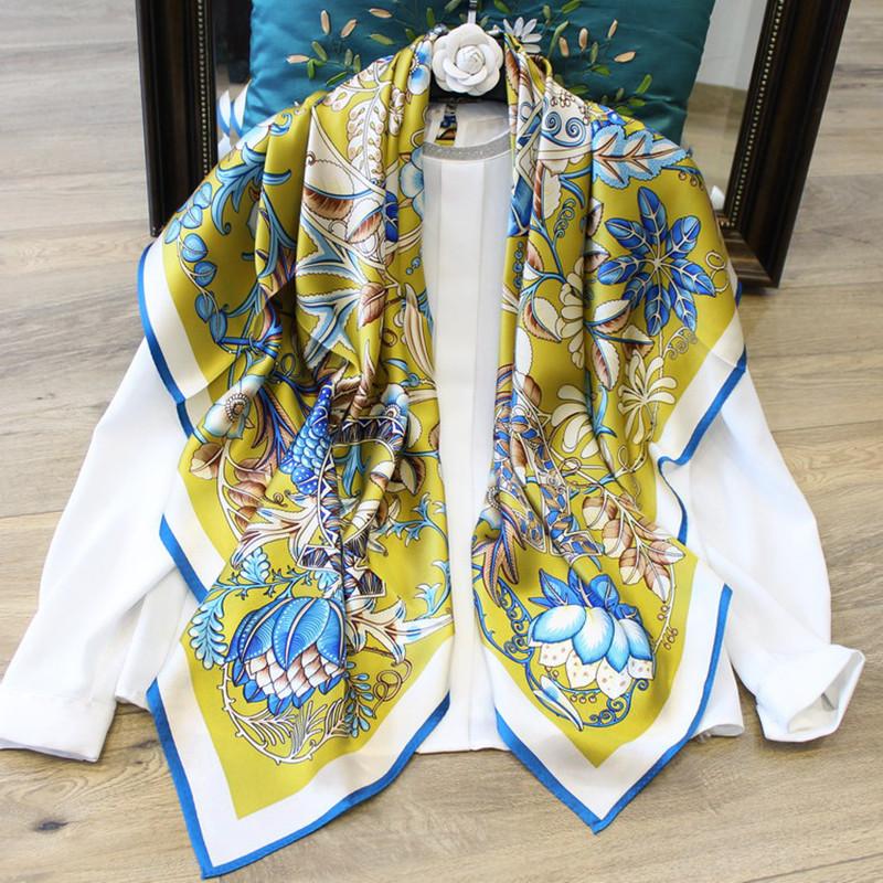 Scarves KMS Silk Satin Square Scarf Elegant Snow Lotus Print Large Shawl 105*105cm/80G
Scarves KMS Silk Satin Square Scarf Elegant Snow Lotus Print Large Shawl 105*105cm/80G