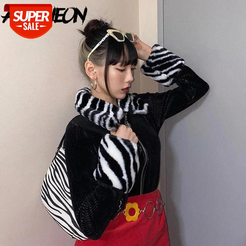 ALLNeon Vintage Zebra Fake Fur Collar Ribbed Black Tops Y2K Streetwear Zipper Long Sleeve Knitted Outerwear 90s Fashion Outfits #Ez1j, Black;brown
ALLNeon Vintage Zebra Fake Fur Collar Ribbed Black Tops Y2K Streetwear Zipper Long Sleeve Knitted Outerwear 90s Fashion Outfits #Ez1j, Black;brown