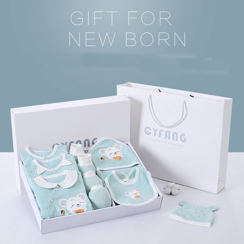 Newborn Clothes Outfits Baby Cotton Infant Clothing Suit Print NewBorn Boys Underwear Set Y1105