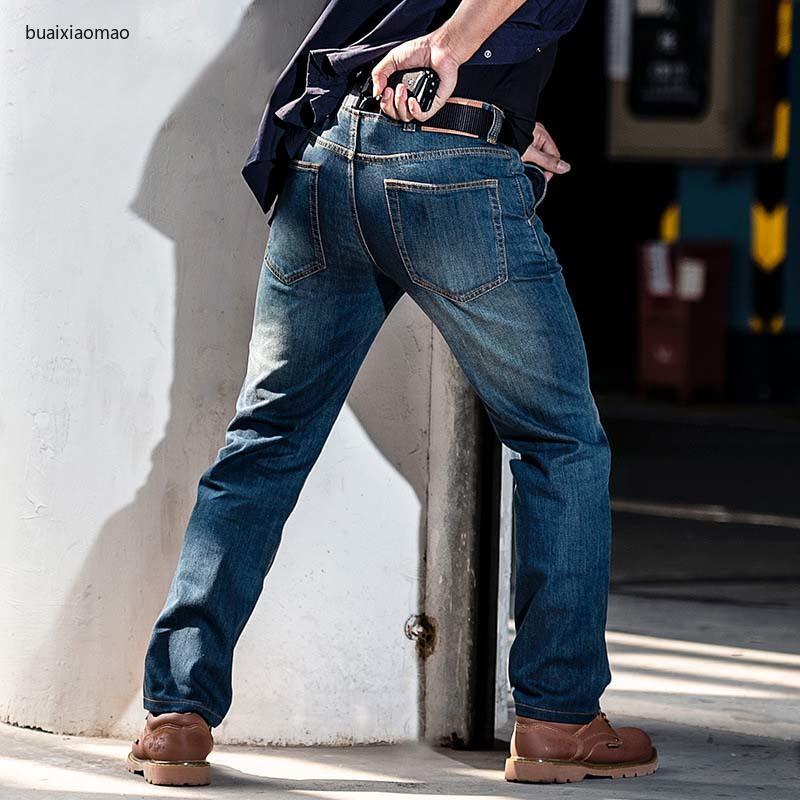 Tactical Cargo Jeans Men SWAT Multi Pockets Wear-resistant Denim Trousers Male Mid Waist Stretch Combat Cowboy Pants, Black-blue
Tactical Cargo Jeans Men SWAT Multi Pockets Wear-resistant Denim Trousers Male Mid Waist Stretch Combat Cowboy Pants, Black-blue