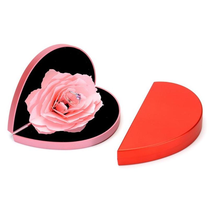 Creative Love Heart Shape Proposal Wedding Ring Display Holder Box Jewelry Storage Case Ring Box Valentine's Day Wedding Gift
Creative Love Heart Shape Proposal Wedding Ring Display Holder Box Jewelry Storage Case Ring Box Valentine's Day Wedding Gift