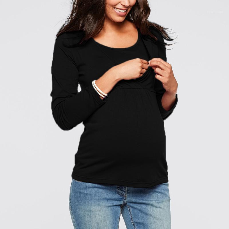 2020 Women's Clothing New Crew Neck Long Sleeves Maternity Tops Maternity Gown1, Black
2020 Women's Clothing New Crew Neck Long Sleeves Maternity Tops Maternity Gown1, Black