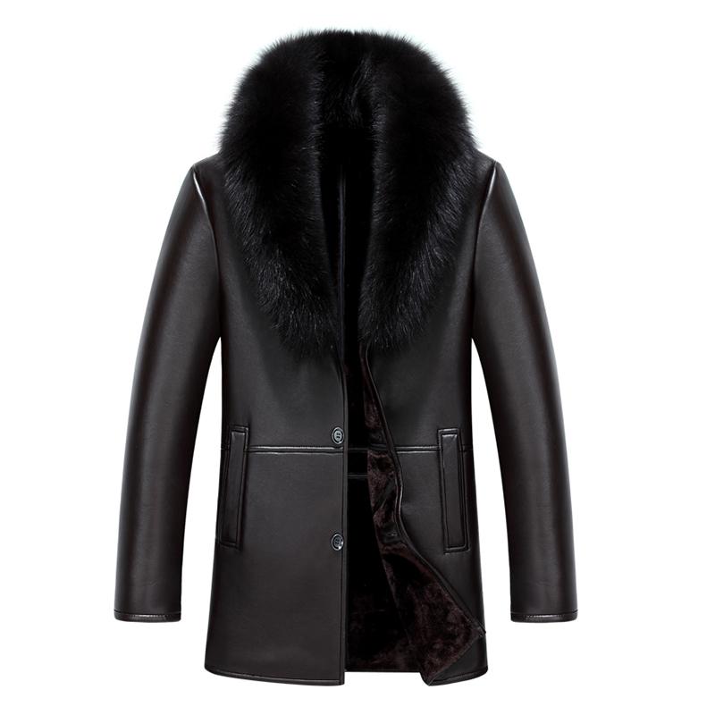 2020 New Arrival Men Leather Coat Faux Sheepskin Coat Overcoat Winter Leather Fur Lined Men Jacket Fur Collar, Black
2020 New Arrival Men Leather Coat Faux Sheepskin Coat Overcoat Winter Leather Fur Lined Men Jacket Fur Collar, Black