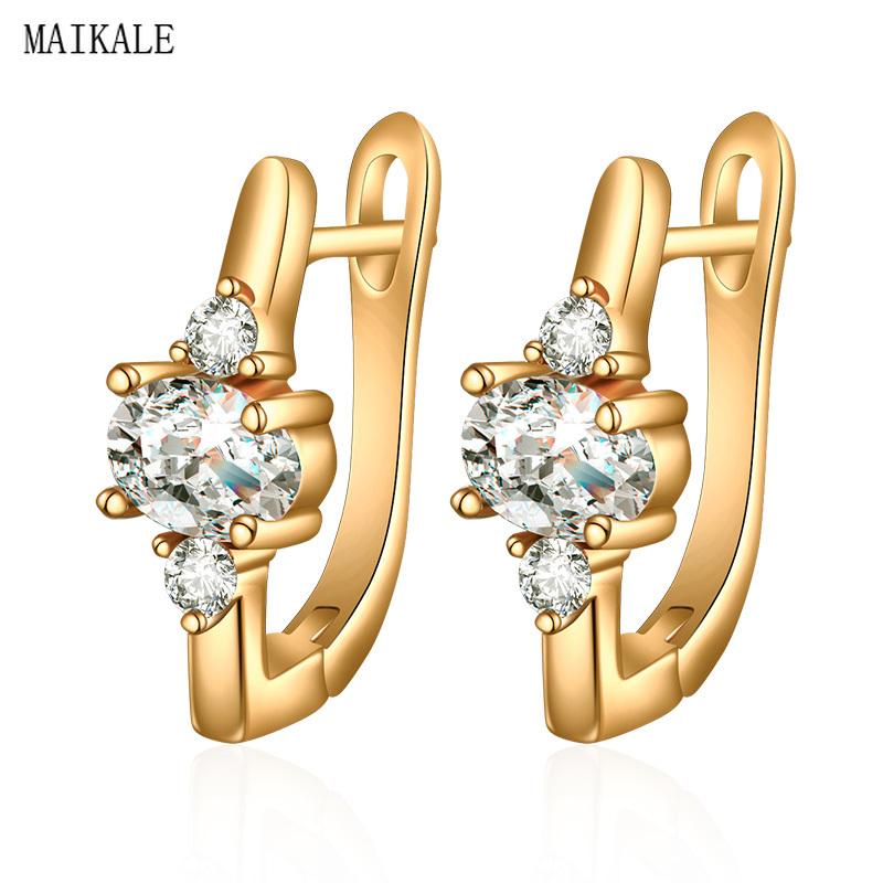 MAIKALE Simple Charm Zircon Beads Stud Earrings for Women Gold Cubic Zirconia Earrings New Fashion Korean Jewelry Gifts
MAIKALE Simple Charm Zircon Beads Stud Earrings for Women Gold Cubic Zirconia Earrings New Fashion Korean Jewelry Gifts