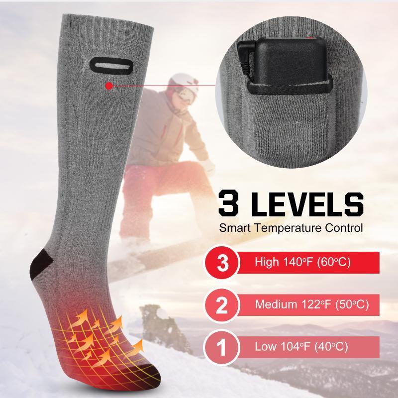 Winter Warm Heating Socks Rechargeable Electric Heated Socks Waterproof Men Women Stocking for Outdoor Camping Hiking Skiiing1, Type 2 dark gray
Winter Warm Heating Socks Rechargeable Electric Heated Socks Waterproof Men Women Stocking for Outdoor Camping Hiking Skiiing1, Type 2 dark gray
