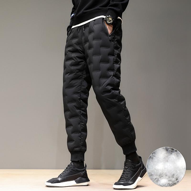 Winter Outdoor Man Down Pants Solid Color Thicken Windproof Warm 80% White Duck Down Filling Hiking Camping Trekking Trousers, Black
Winter Outdoor Man Down Pants Solid Color Thicken Windproof Warm 80% White Duck Down Filling Hiking Camping Trekking Trousers, Black