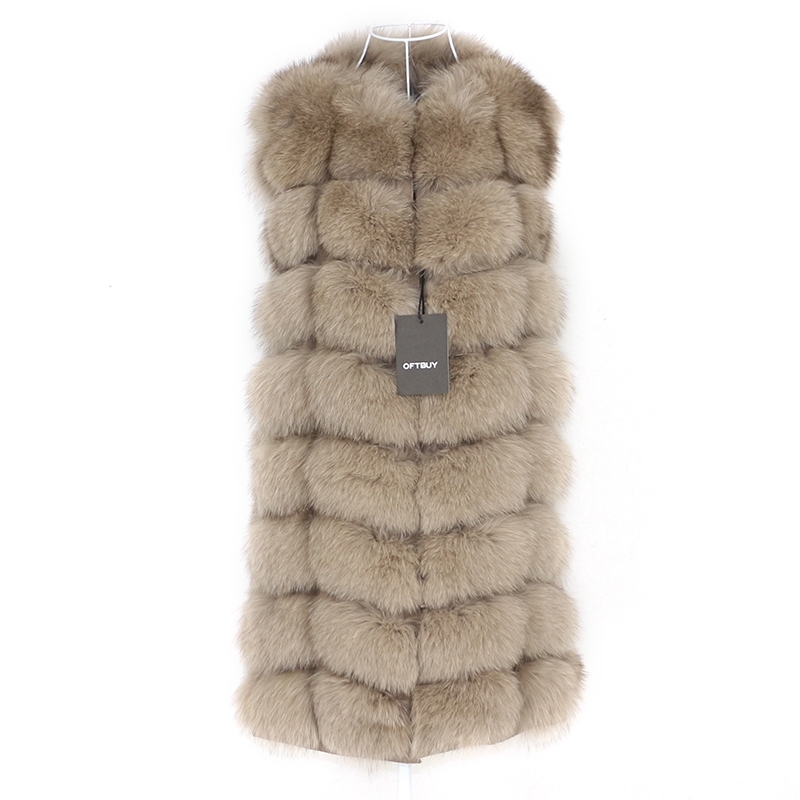 OFTBUY Spring Real Fox Fur Vest Women Sleeveless Winter Jacket Gilet Natural Fur Coat Bodywarmer Waistcoat Thick Warm Streetwear 201112, Dark khaki 70cm
OFTBUY Spring Real Fox Fur Vest Women Sleeveless Winter Jacket Gilet Natural Fur Coat Bodywarmer Waistcoat Thick Warm Streetwear 201112, Dark khaki 70cm