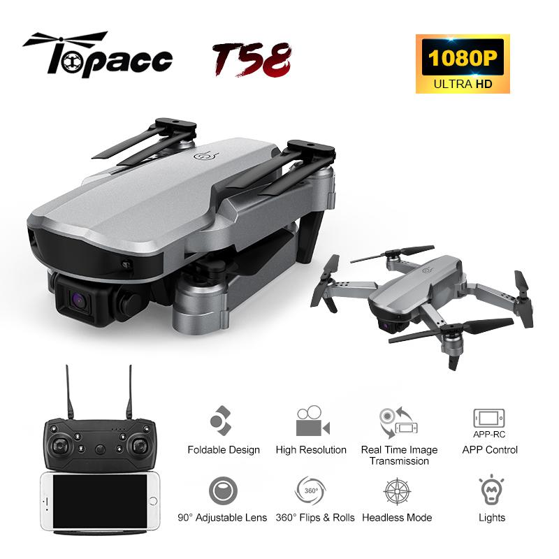 Topacc T58 WIFI FPV 106.7g Foldable Arm Drone RC Quadcopter Mini Wide Angle Profesional HD 1080P Camera Hight Hold Mode RTF Dron
Topacc T58 WIFI FPV 106.7g Foldable Arm Drone RC Quadcopter Mini Wide Angle Profesional HD 1080P Camera Hight Hold Mode RTF Dron