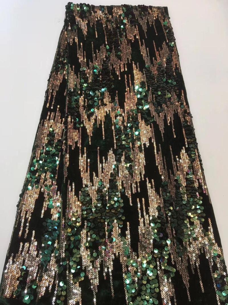 Sunny 2020 Nigeria Latest Design Velvet Lace Fabric 5 Yards/pcs High Quality African Lace With Color Sequins For Party Dress
Sunny 2020 Nigeria Latest Design Velvet Lace Fabric 5 Yards/pcs High Quality African Lace With Color Sequins For Party Dress